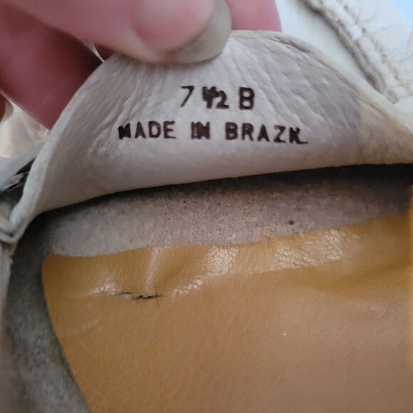 Talbots Beige Leather Moccasin Loafer Flat Ribbon Bow and Trim Wm Size 7.5 B - Picture 7 of 7